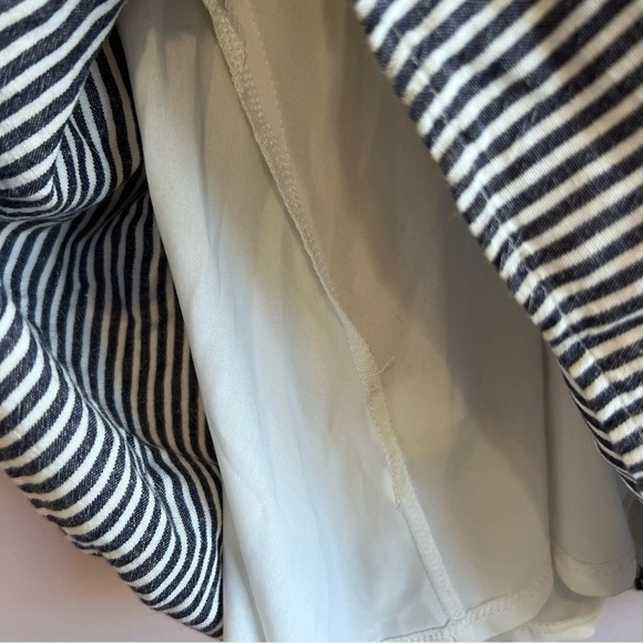 OLD NAVY Gray White Striped Linen Blend Embroidered Cami Dress Size Large - Picture 11 of 14